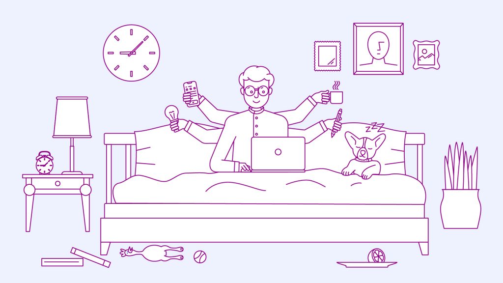 How to work from home and not get crazy: Your bed is not a place to work